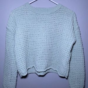 cropped sweater, Pink Republic, sage green, small